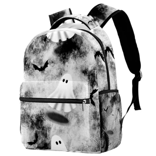 Sac à dos d'école grunge avec motifs Halloween pour ados et enfants