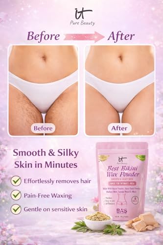 Image of Herbal Turmeric Wax Powder with For Women and Men (Bikini Wax Powder)