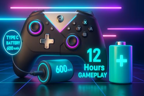 Image of Offbeat Bluetooth 5.2 wireless RGB gaming Controller for PC, IOS / Android | Dual-mode BT 5.2 + Wired gamepad | Hall effect magnetic triggers & joystick | Macro programmable button and turbo mode | Rechargeable Type C