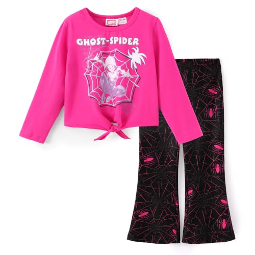 Image of Disney Girls Outfits Long Sleeve Knot Front Shirt Flare Pants 2PC Clothes
