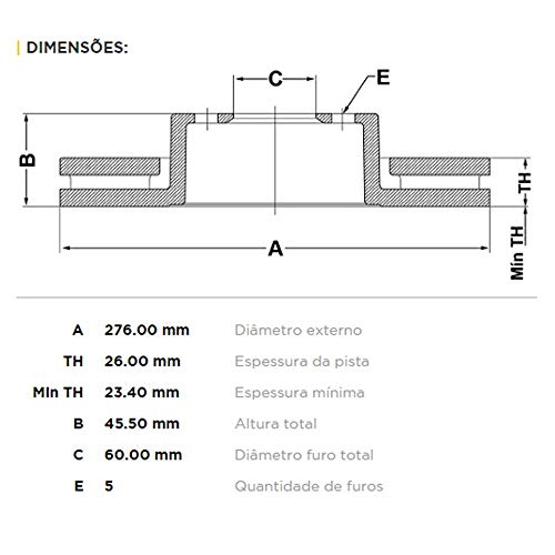 DISCO DE FREIO DIANTEIRO VENTILADO - CHEVROLET CRUZE 2011 A 2013 - BD1559
