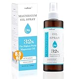 Magnesium Oil High Strength, Pure 32% High Concentration Potent Magnesium Oil Spray for Feet Benifits for Better Sleep, Muscle Ache and Stress Relief, Body Odor Reduction (250ml)