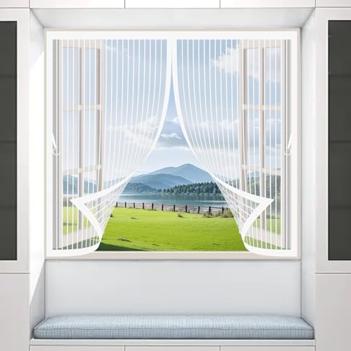Moustiquaire porte magnétique 188x132 cm blanc maille fine