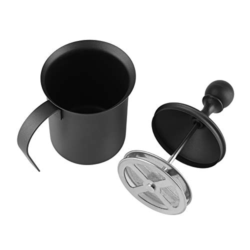 Frothing Pitcher, Unbreakable Handheld Milk Frothers, Easy to Manual Milk Frother, Milk Tea Store for Restaurant Cafe (400ml)