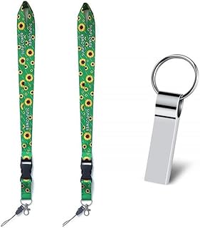 Flash Drive USB Stick with 2 Sun Flower Lanyard High Speed USB 3.0 Flash Drive USB Stick Memory Stick Metal Pendrive Waterproof Thumb Drive Mini USB Flash Drive for Computer/Laptop/PC(927GB)