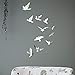 Flying Birds Mirror Wall Stickers Decals Tattoos for Wall Decor Home Decor-Silver