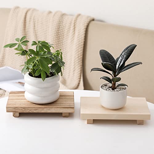 Bathroom Counter Organizer Wooden Decorative Trays Rectangular Soap Holder Plant Stand For Bathroom, Kitchen, Lotion Bottle, Cosmetic, Burlywood #TOP4