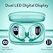 bmani Wireless Earbuds Bluetooth Headphones 48hrs Play Back Sport Earphones with LED Display Over-Ear Buds with Earhooks Built-in Mic Headset for Workout Mint Green