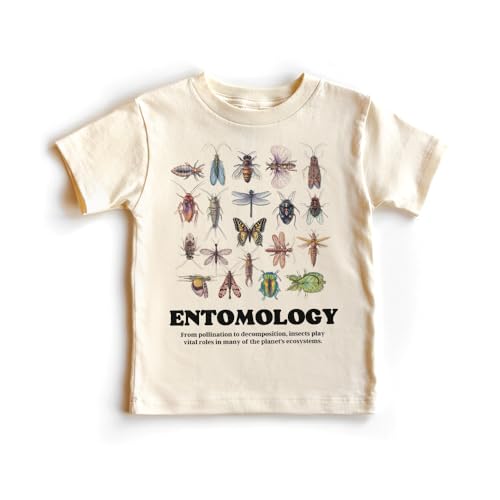 Retro Bugs Entomology Toddler Shirt - Cute Gift For Insect Lover Collector - Future Entomologist Bug Collection Outfit - Boys And Girls Natural Adult, Toddler & Youth Graphic Tee