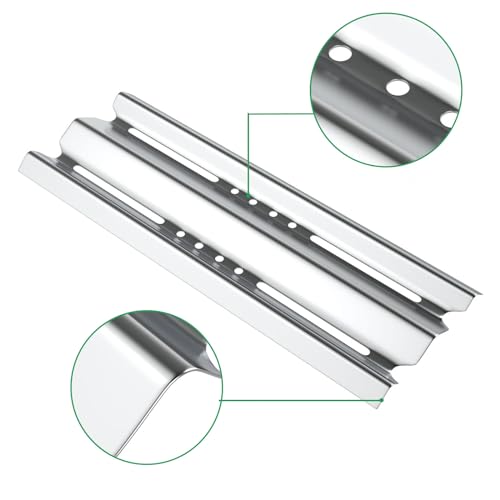 WELL GRILL Flavorizer Bars und Brennerrohrset für Napoleon Legend LEX 485 605 730 Series, Mirage, Prestige 500, Rogue 365, Edelstahl Gasgrill Brennerabdeckung Brenner Rohr Zubehör, 4er-Pack