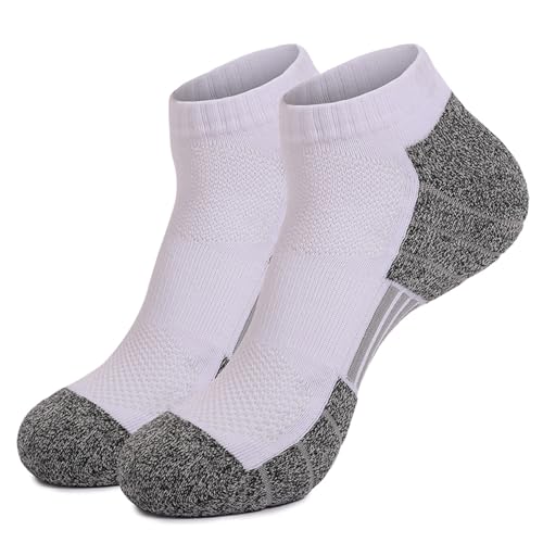 Socks for Fitness, Sports and Casual Outing, Comfortable, Breathable, Pilling-Resistant, Machine Washable, High Resilience, Soft, Abrasion-Resistant - 1 Pack, White