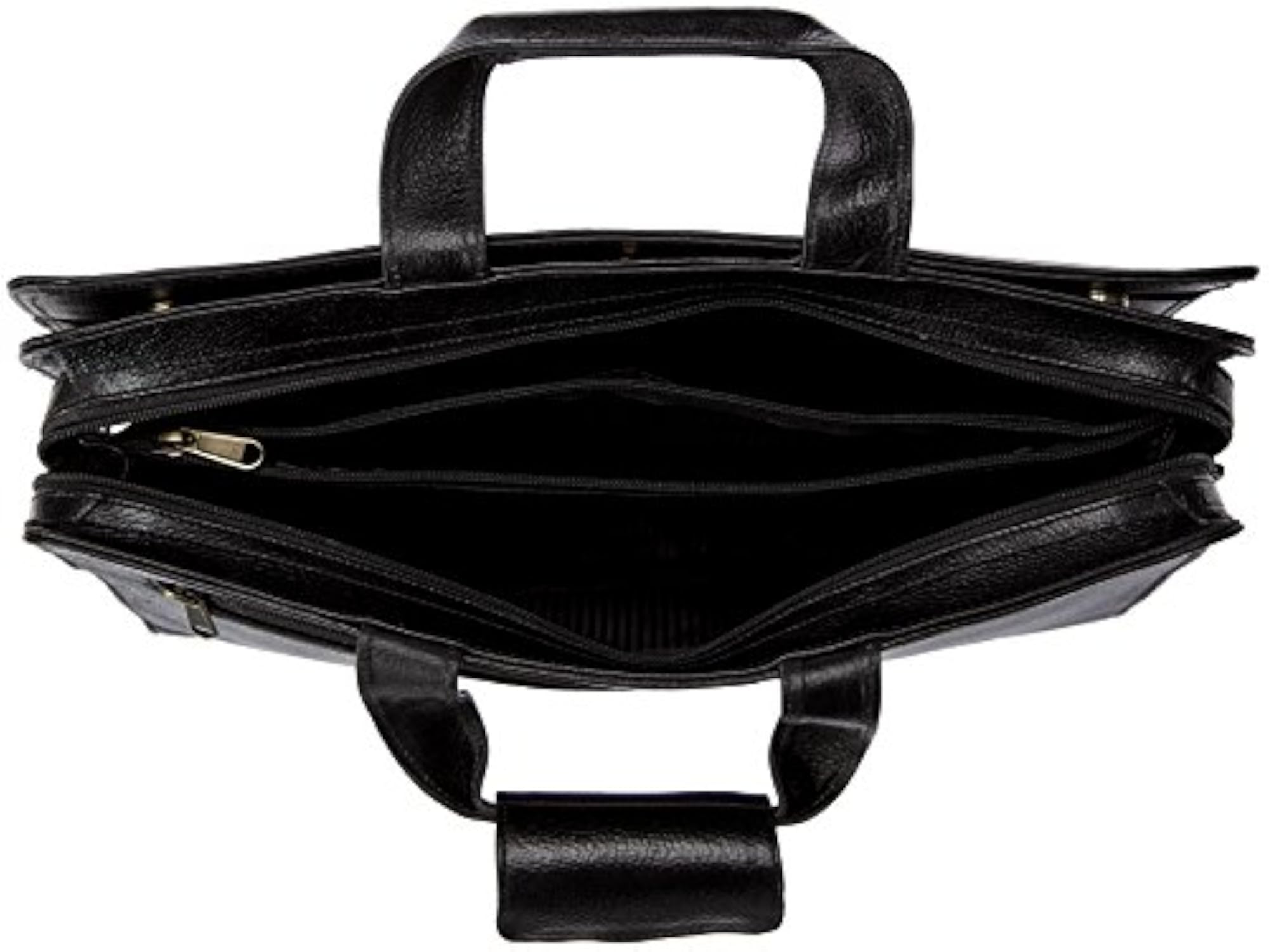 Genuine Leather Black Sleek Aristocrat Messenger Bag for Men