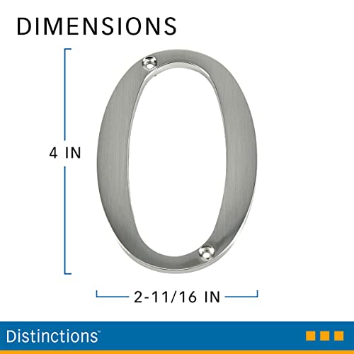 Distinctions da Hillman 843320 10,16 cm de níquel escovado com montagem embutida número 0
