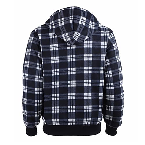 Sweat à capuche flanelle homme isolant contre le vent et les frissons - 3