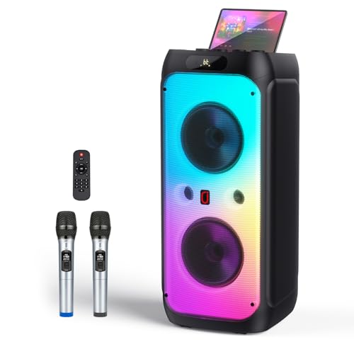 JYX 260W Trolley Party Speaker with 2 Wireless Mics Colour+2 mics - Image 2
