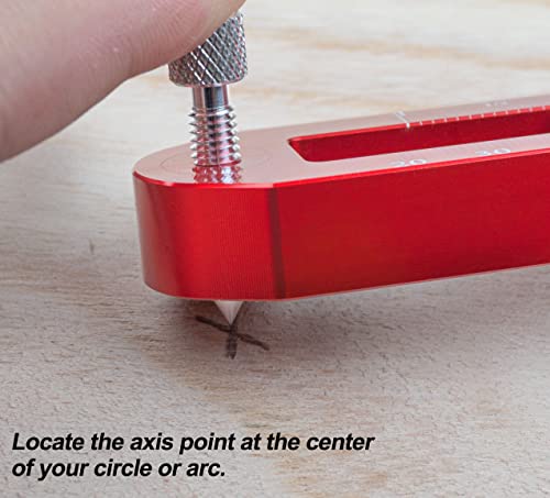 image for SlogPith Woodworking Compass Scriber, Portable Aluminum Alloy Woodwork