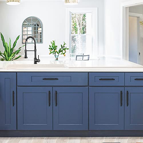 Image of Ravinte 30 Pack 8-13 /16 Inch Cabinet Handles Matte Black Kitchen Cabinet Hardware Dresser Pulls Stainless Steel Cabinet Pulls 8-13 /16 inch Length,6-1 /4 inch Hole Center