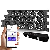 Heatfan 5 Trio Heizkörper ventilator mit WLAN-App flüsterleise <20 dB, spart bis 30% Heizkosten, einfache Montage, universeller Heizkörperlüfter für Heizkörper von 110 bis 170cm - 3 Stück - Schwarz