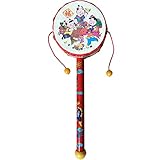 Dzrige Spinning Rattle Drum Hand Bell Drum - Baby Musical Educational Chinese Traditional Percussion