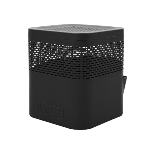 BonAura AirOne Lite Non-Electric Dehumidifier / 360° Ventilation/Spout and 450 g Dehumidifier Granules/For Bathroom, Kitchen & More/Up to 16m² (Black)