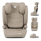 Deryan Charlie i-Size Kindersitz 100-150 cm - Gruppe 1/2/3, 9-36kg, 3,5 bis 12 Jahre, Autokindersitz mit Gurtbefestigung - Einstellbare Kopfstütze, Seitenaufprallschutz - Nougat