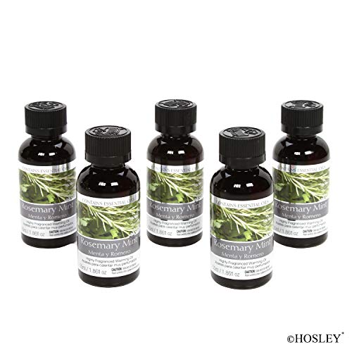 Hosley Set Of 5 Rosemary Mint Fragrance Warming Oils 55 Milliliter. Ideal Gift For Weddings Spa Meditation Settings. P1 #TOP3