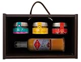 Cesta Gourmet Cesta Gourmet - Mostaza com Piña - Flor de Sal - Reducción de Café - Licor de Cereza