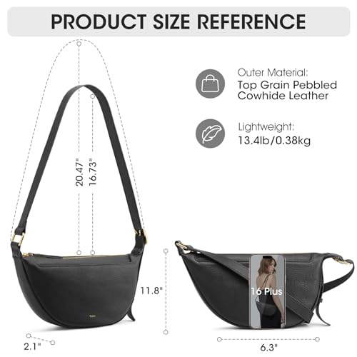 Image of Kattee Leather Crossbody Purses for Women, Small Sling Bag, Women's Shoulder Handbags with Adjustable Strap
