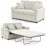 Shally Dogan Divano Letto 2 Posti con Rivestimento in Tessuto Grigio e Cuscino Memory Ergo...