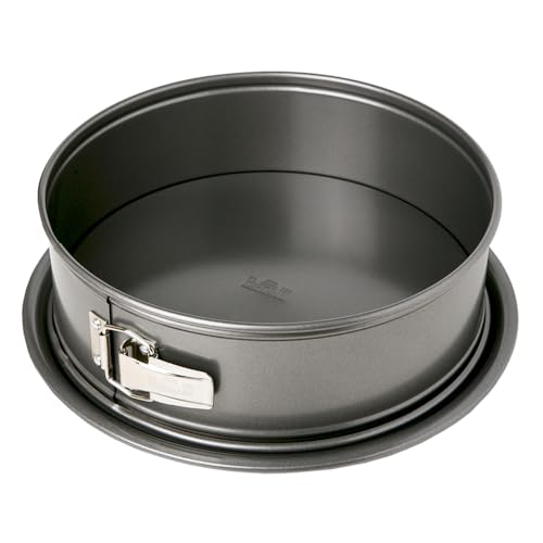 Springform 28 cm rund – Birkmann – grau, Karbonstahl, Marken-Antihaftbeschichtung, extra hoher Rand 9 cm, Auslaufschutz, Kuchenform & Backform für perfekte Backergebnisse