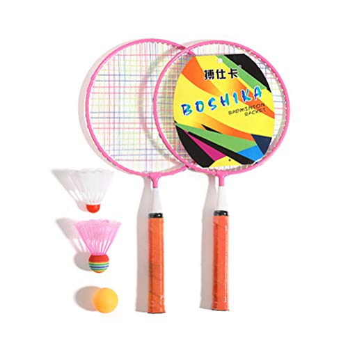 Child's Player Badminton Racket Double Rackets, Badminton Training Racket Ball Set Lightweight