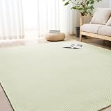 Softime カーペット ラグ ヘリンボーン柄 135×185cm（約1.5畳）ラグマット 滑り止め オールシーズン 洗える じゅうたん 床保護 防音 おしゃれ 北欧 リビング 幾何柄 グリーン