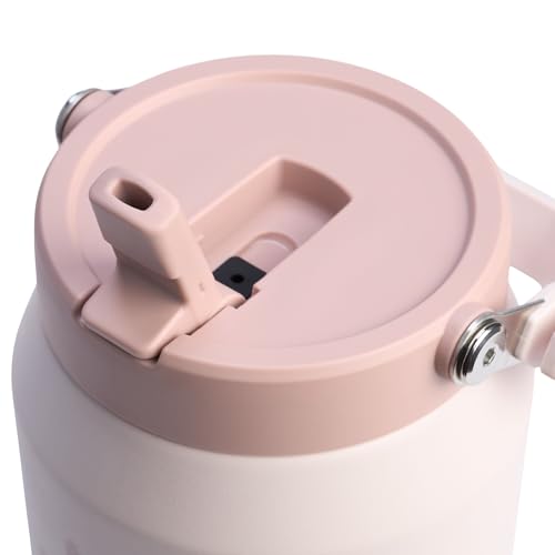 Image of STANLEY IceFlow 2.0 Flip Straw Jug with Handle 64 oz | Twist On Lid and Flip Up Straw | Leakproof for Travel and Sports | Insulated Stainless Steel |BPA-Free | Rose Quartz