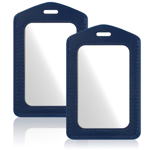 Uso versatile: il porta badge in pelle è ideale per personale d'ufficio, professionisti medici, insegnanti, studenti e personale di sicurezza; compatibile con cordini per una comodità a mani libere