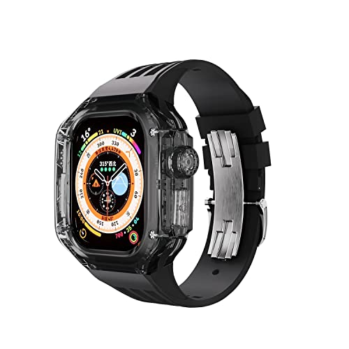 Kit boîtier de montre transparent SAAWEE Apple Watch 49 mm et silicone