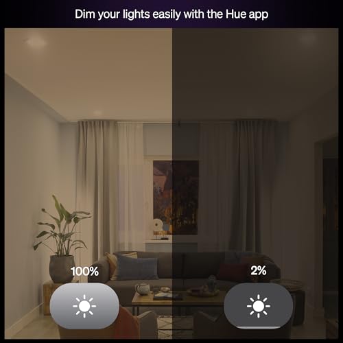 Philips Hue Essential Smart LED BR30 Bulb 1-Pack, White and Color Ambiance, E26, 7.2W, 2200K-6500K, 650 Lumens, Dimmable, Works with Alexa, Google Assistant, Apple Home - image 4