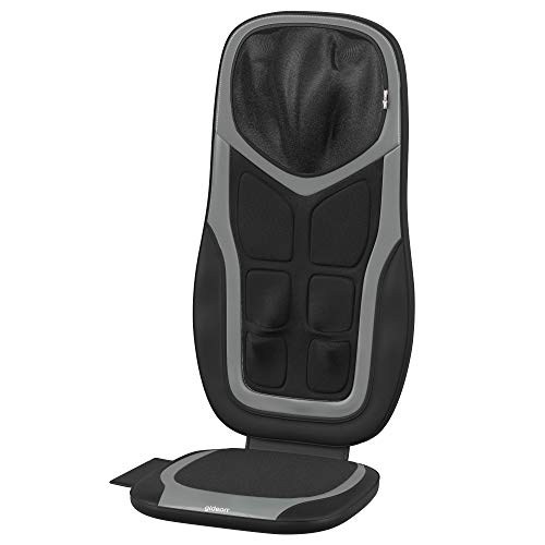 Gideon Shiatsu Massage Chair Cushion with Six Programs and Heat Deep Kneading Back Massager for Car, Home Office