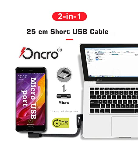 Image of Braided 90 Degree right angle L shape USB cable Data Cable Fast Charging Micro USB short power bank cable Samsung galaxy vivo oppo android smartphones mini 25cm use wall charger 4a max,Black