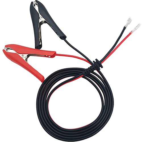 CTRICALVER 12 V 24 V Pinzas Bateria, con 1.8M,18 AWG Cable de extensión y Terminal de Cabeza única de cableado