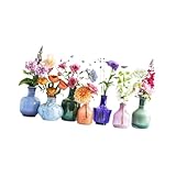 Baoblaze Fensteraufkleber mit Blumenvasen, stoßfest, abnehmbar, mit grünen Pflanzenmotiven, für die Fensterdekoration von Glasgeschäften