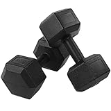 【Materiales de Alta Calidad】Esta mancuerna hexagonal está hecha de caucho y hierro de alta calidad. El revestimiento de goma tiene durabilidad y protección. Esto lo hace fuerte y resistente a la corrosión para una máxima durabilidad.