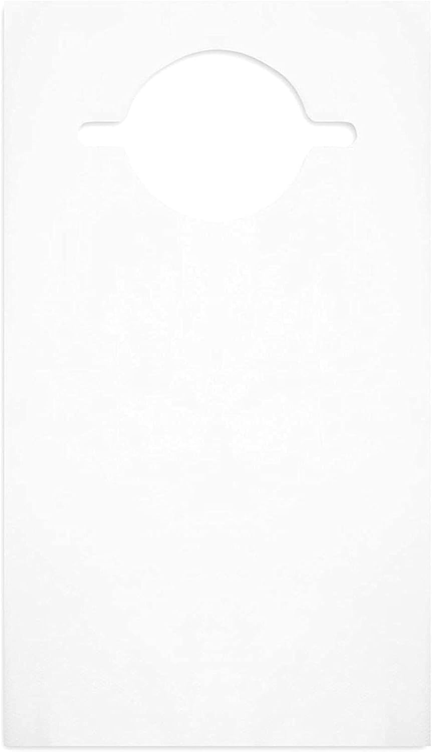 100 Pack Disposable Adult Bibs for Eating, Elderly, Single-Use Clothing Protectors (23.6 x 14.5 In, Blue) : Health & Household