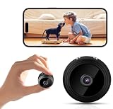 Pomocuty Mini Spy Camera 1080P Hidden Camera - Portable Small HD Nanny Cam with Night Vision and Motion Detection - Indoor Covert Security Camera for Home and Office - Hidden Spy Cam, black