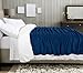 Utopia Bedding Navy Fleece Blanket Queen Size Lightweight Fuzzy Soft Anti-Static Microfiber Bed Blanket (90x90 Inch)