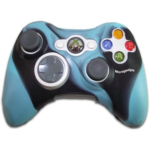 Silicon Skin for XBox 360 Controller - Blue/Black by MicroGadget Cover