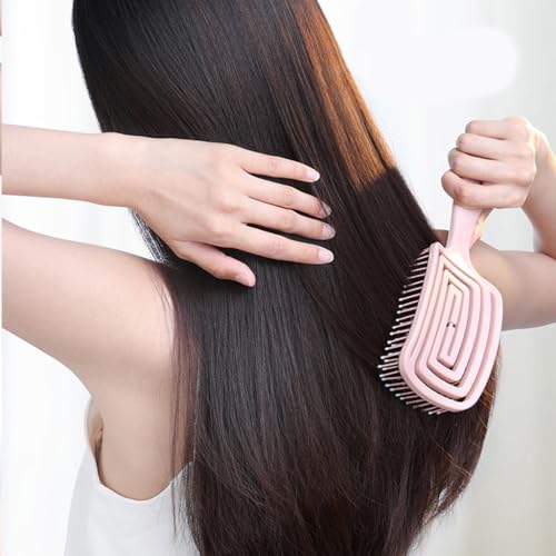 Peine masajeador antiestático para cabello púrpura miniatura 3