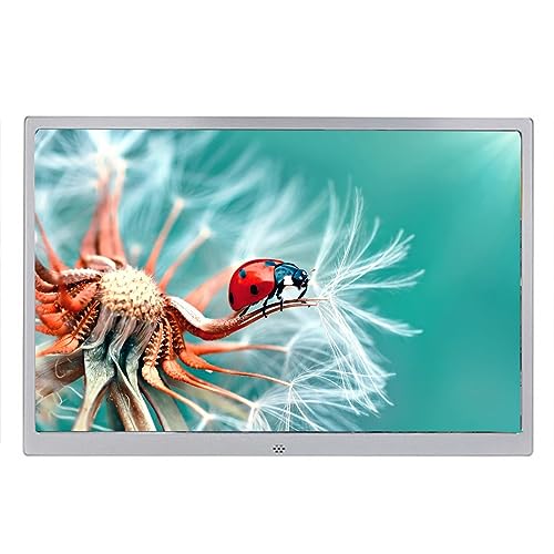 Marco de fotos digital de 17 pulgadas con pantalla ancha 1080P HDMI, compatible con control remoto, montaje en pared para fotos, música y videos