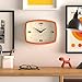 JONES CLOCKS® Movie Wall Clock | Rectangular Retro Clock | 10 inch | Orange | Cool mid-Century Designer Look for Kitchen, Living Room or Office