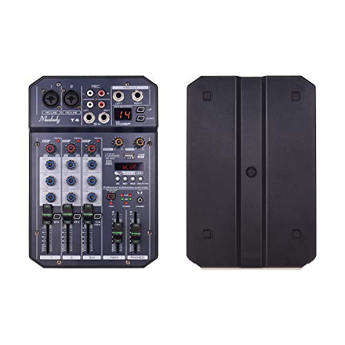 Lepeuxi T4 Draagbare 4-kanaals audio-mixer, 16 DSP, 48 V, fantoompower, ondersteunt BT MP3-speler, opnamefunctie 5 V… - Image 8