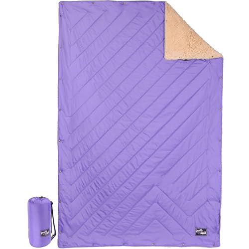 BERGTIGER® GMIATLI - 3in1 Outdoor Decke warm & gemütlich I Camping Decke wasserabweisend + Teflon EcoElite I Reisedecke Ultraleicht I Indoor & Outdoor Decke, Poncho & Schlafsack I Sherpa & Ripstop
